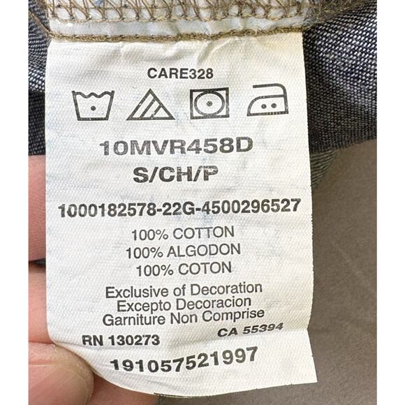 Men's Wrangler Retro Premium Long Sleeve Denim Western Snap Shirt Size Small - Picture 7 of 8